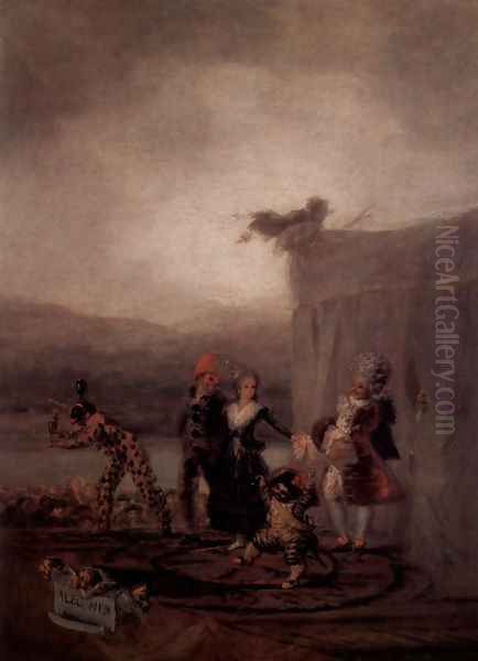 Strolling Players Oil Painting by Francisco Goya Fuendetodos