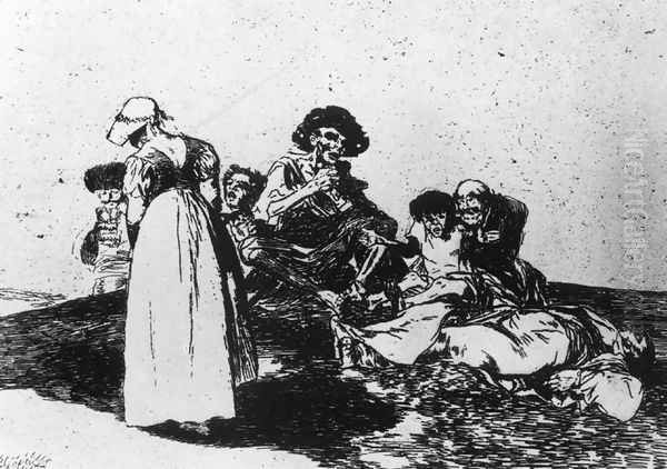 The Worst is to Beg Oil Painting by Francisco Goya Fuendetodos