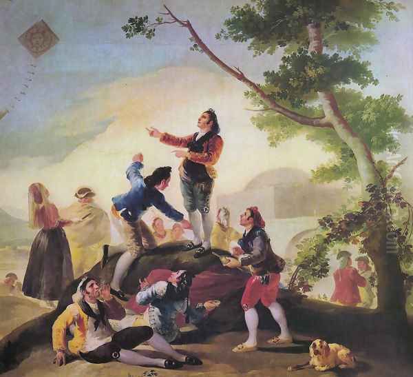 The kite Oil Painting by Francisco Goya Fuendetodos