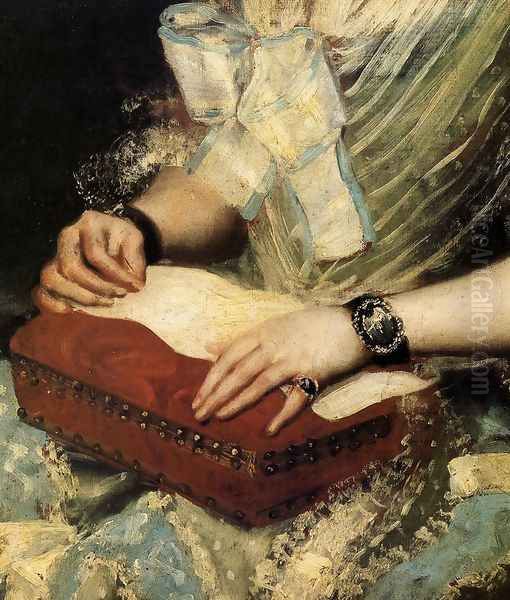 Portrait of the Wife of Juan Agustín Ceán Bermúdez (detail) Oil Painting by Francisco Goya Fuendetodos