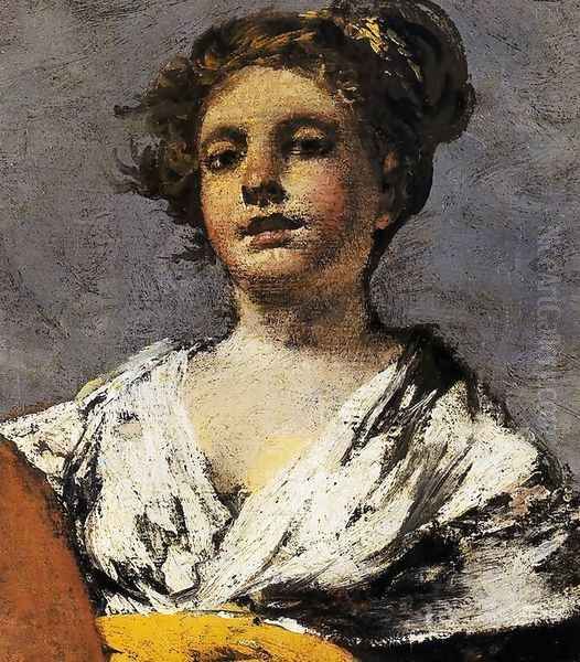 Water Carrier (detail) Oil Painting by Francisco Goya Fuendetodos