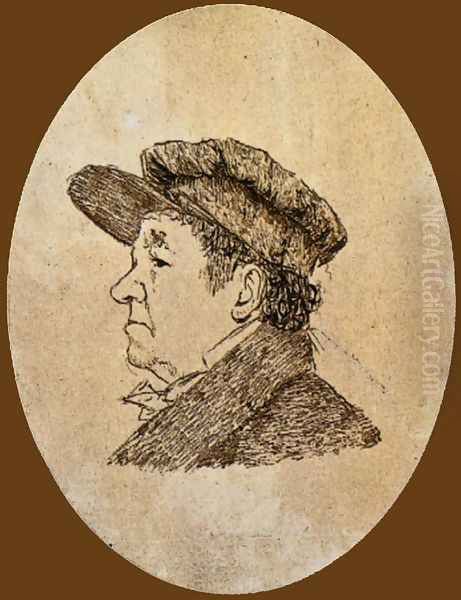 Self-Portrait Aged 78 Oil Painting by Francisco Goya Fuendetodos