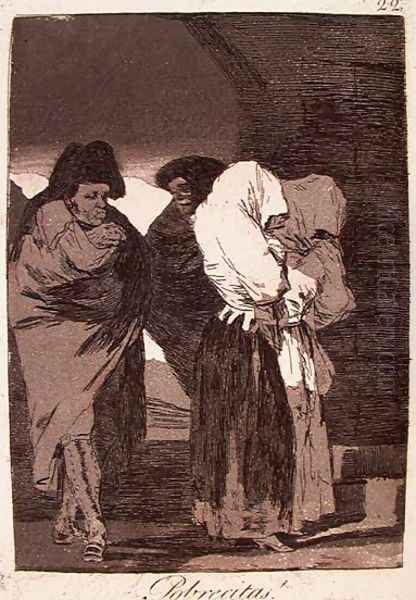 Poor Little Girls! Oil Painting by Francisco Goya Fuendetodos