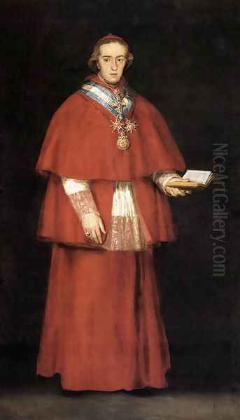 Cardinal Luis Maria de Borbon y Vallabriga Oil Painting by Francisco Goya Fuendetodos