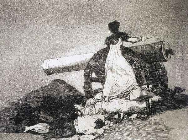 What courage! Oil Painting by Francisco Goya Fuendetodos
