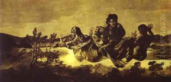 Atropos (The Fates) 2 Oil Painting by Francisco Goya Fuendetodos