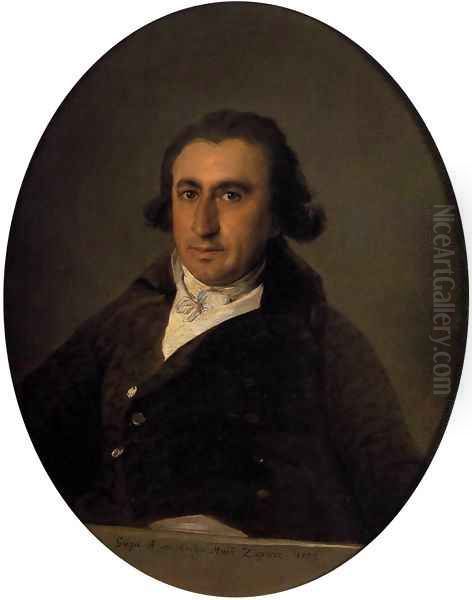 Portrait of Martin Zapater Oil Painting by Francisco Goya Fuendetodos