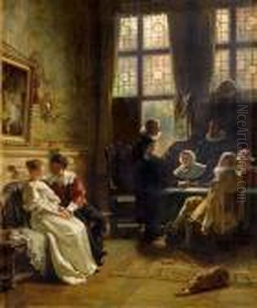 The Marriage Ceremony. Oil Painting by Max Volkhart