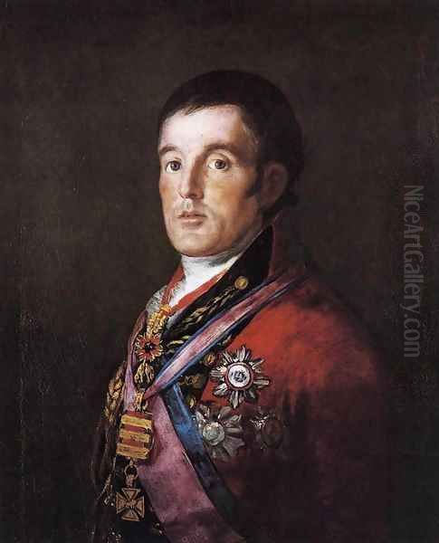 Portrait of the Duke of Wellington 2 Oil Painting by Francisco Goya Fuendetodos