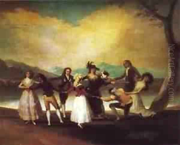 Blind Mans Buff 1789 Oil Painting by Francisco Goya Fuendetodos