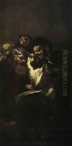 Reading 2 Oil Painting by Francisco Goya Fuendetodos