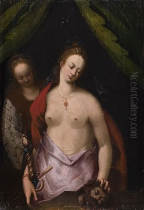 Judith Mit Dem Haupt Des Holofernes Oil Painting by Hans Von Aachen