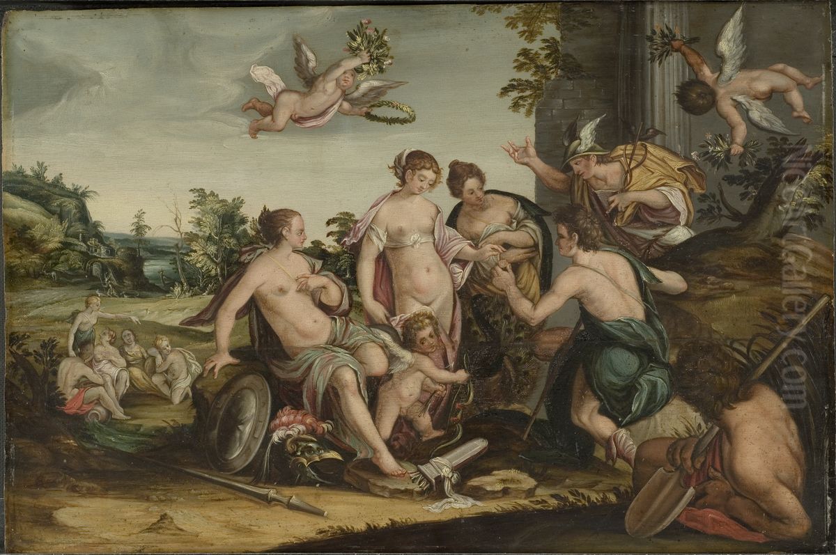 The Judgement Of Paris Oil Painting by Hans Von Aachen