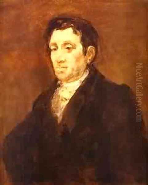 Jose Pio De Molina 1827-1828 Oil Painting by Francisco Goya Fuendetodos