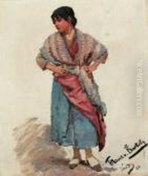 Signiert Und Datiert Unten Rechts: Hans V. Bartels/venedig
 84. Oil Painting by Hans Von Bartels