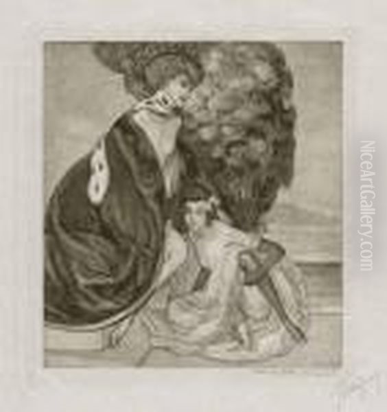 Untitled Oil Painting by Franz von (Choisy Le Conin) Bayros