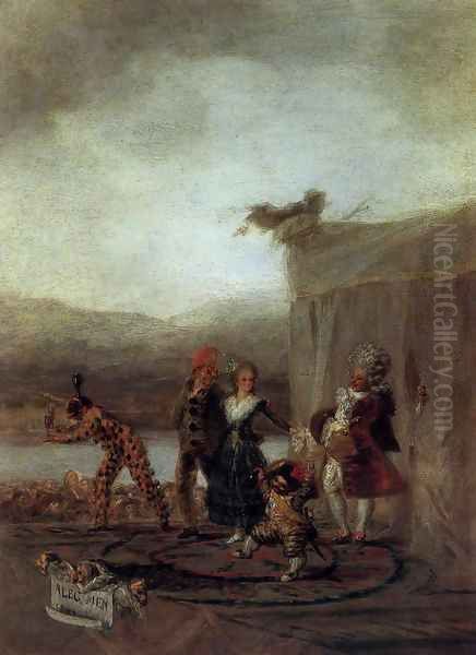The Strolling Players Oil Painting by Francisco Goya Fuendetodos