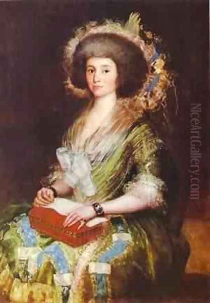 Portrait Of Senora Bermusezne Kepmasa 1800 Oil Painting by Francisco Goya Fuendetodos