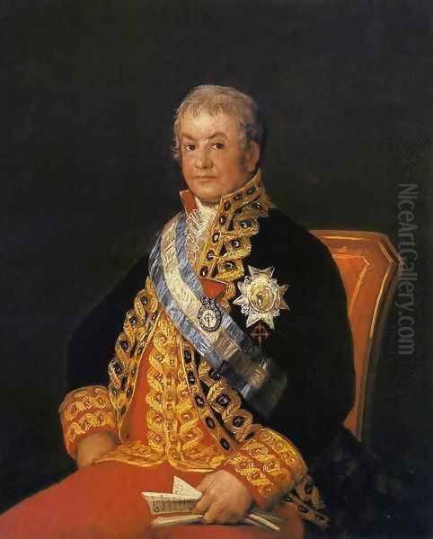 Portrait of Jose Antonio, Marques de Caballero Oil Painting by Francisco Goya Fuendetodos