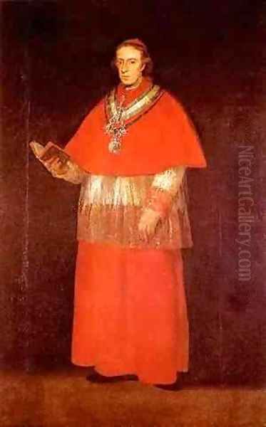 Cardinal Luis Maria De Borbon Y Vallabriga 1800 Oil Painting by Francisco Goya Fuendetodos