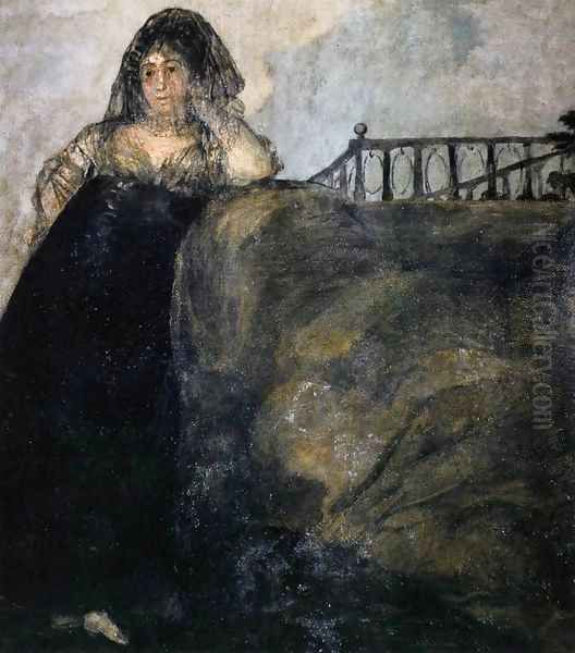 Manola (La Leocadia) 2 Oil Painting by Francisco Goya Fuendetodos