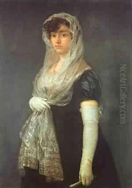 The Booksellers Wife 1805-08 Oil Painting by Francisco Goya Fuendetodos