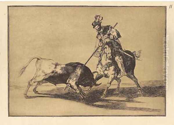 La Tauromaquia 2 Oil Painting by Francisco Goya Fuendetodos