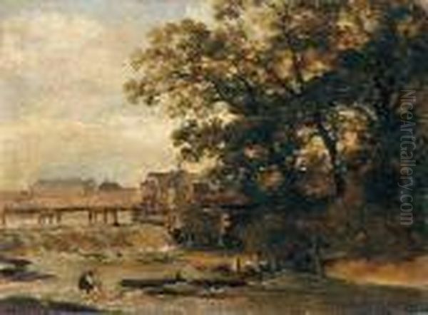 An Den
Isar-uberfallen Oil Painting by Georg Maximilian Johann Von Dillis