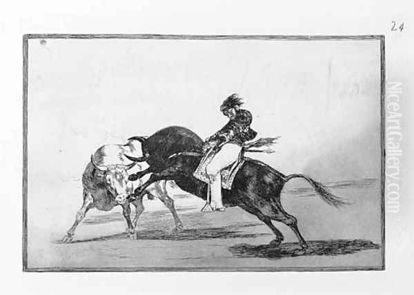La Tauromaquia Oil Painting by Francisco Goya Fuendetodos