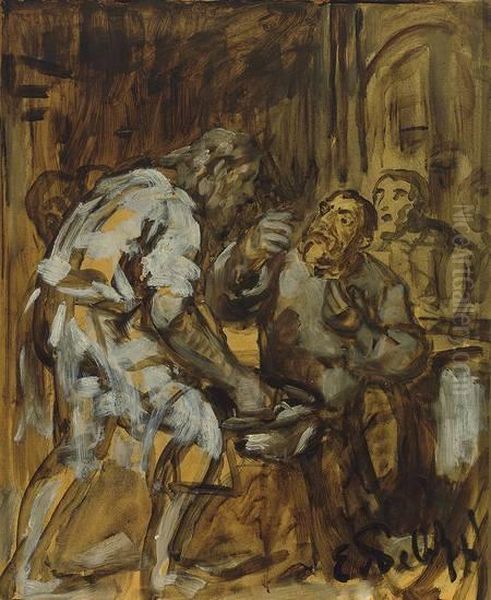 Ohne Titel Oil Painting by Eduard Karl Franz von Gebhardt