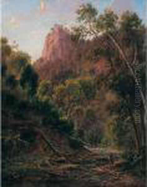 Cumberland Creek, Near Lorne, Victoria Oil Painting by Eugene von Guerard