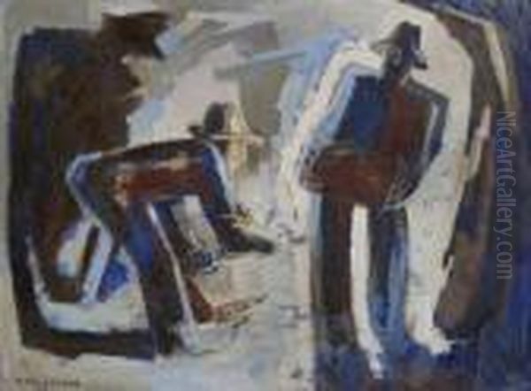 Tunnellers1937 Oil Painting by Carl Von Hanno