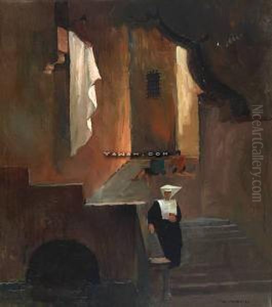 Italiensk Motiv Oil Painting by Carl Von Hanno