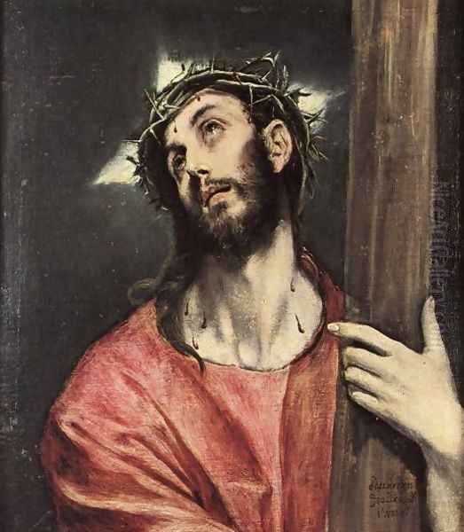 Christ Carrying The Cross Oil Painting by El Greco (Domenikos Theotokopoulos)