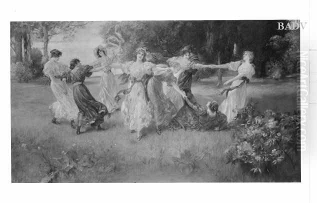 Reigen Oil Painting by Friedrich August von Kaulbach