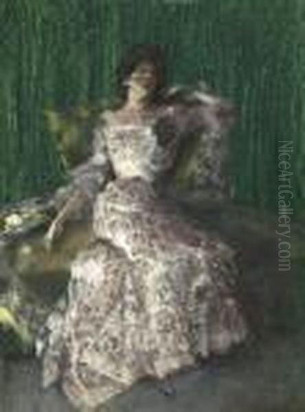 Bildnis Der Gisela Von
 Wehner Oil Painting by Albert von Keller