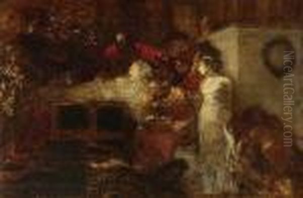 Die Auferweckung Der Tochter Des
 Jairus Oil Painting by Albert von Keller