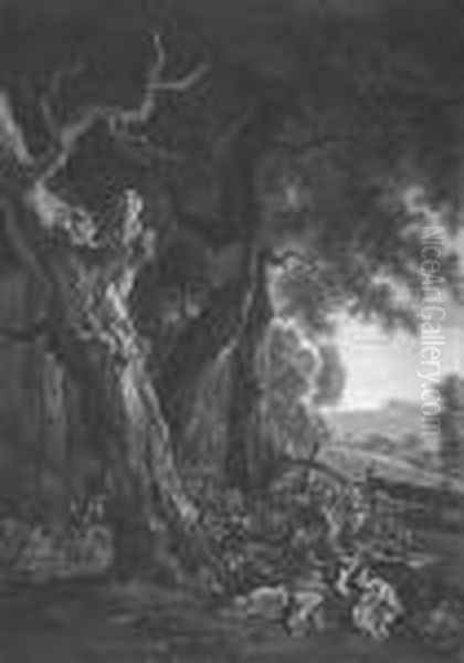 Waldlandschaften Und Baume Oil Painting by Wilhelm Alexander W. Von Kobell