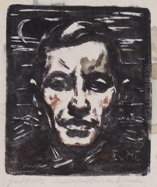 Bildnis Eines Mannes Oil Painting by Constantin Von Mitschke Collande