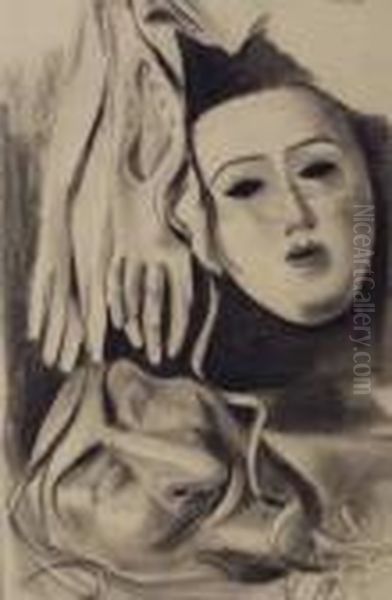 Masken Und Handschuhe Oil Painting by Constantin Von Mitschke Collande