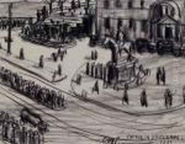 Papen In Dresden Oil Painting by Constantin Von Mitschke Collande