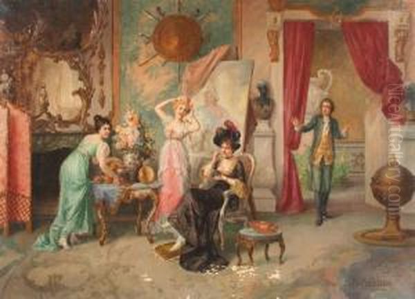 Franz Von 
(osterreichischergenremaler, 1852 Laibach - 1912 Wien, Studium An Der Ak
 Wien Unterengerth), 