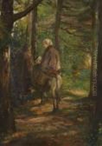 Die Heilige Familie Auf Der Flucht
 Nach Agypten Oil Painting by Fritz von Uhde