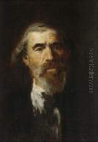 Bildnis Eines Alteren
 Herren. Oil Painting by Fritz von Uhde