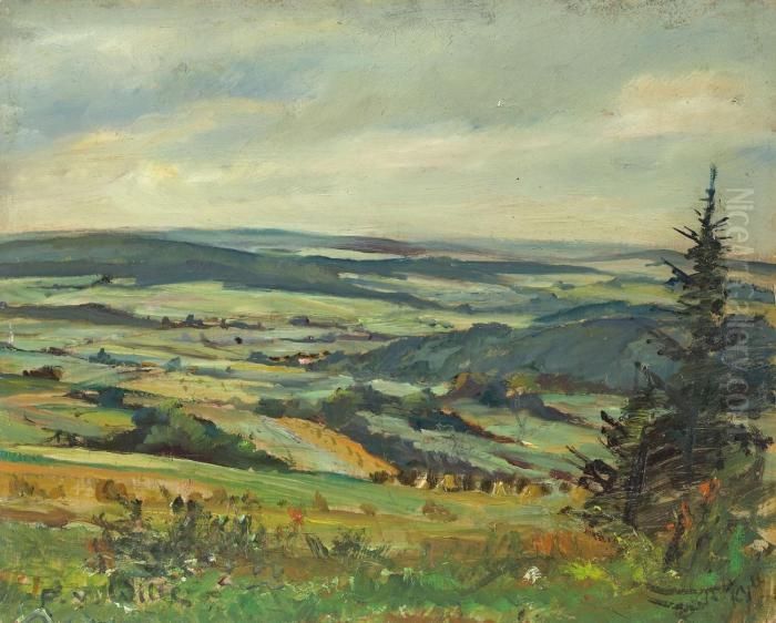 Eifellandschaft Oil Painting by Fritz Von Wille