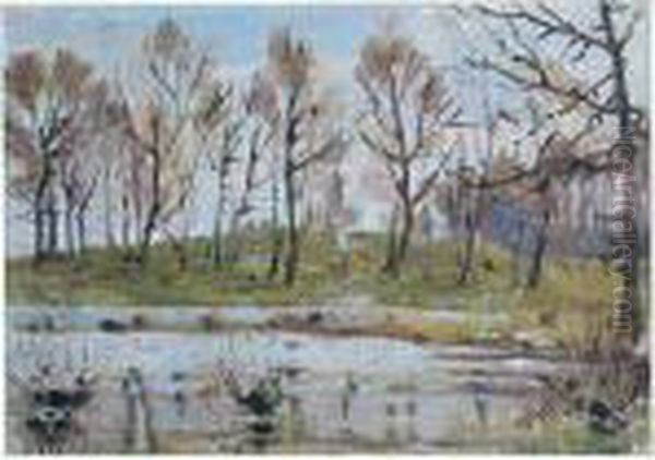 Winterish, St. Paul Oil Painting by Edouard Vysekal