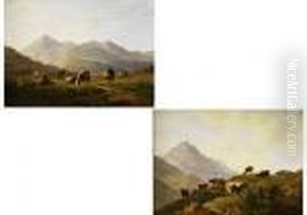 Voralpenlandschaft Bei Mittenwald
 Voralpenlandschaft Mit Murnauer Moos Oil Painting by Max Joseph Wagenbauer