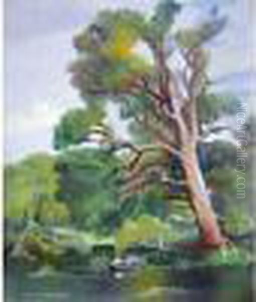 
 Pecheurs Sur La Charente  Oil Painting by Pierre Wagner