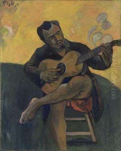 The Guitar Player Oil Painting by Paul Gauguin