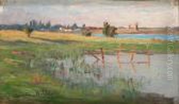 Landskap Oil Painting by Charlotte Wahlstrom